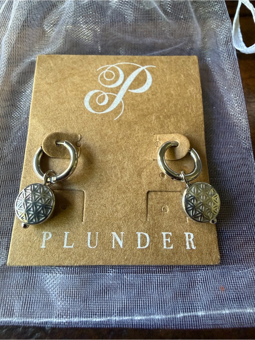 Plunder silver tone Hartley earrings